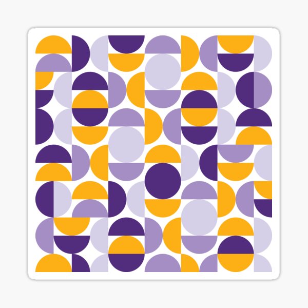 Vista previa del artículo con la obra «Patrón morado y amarillo», diseñado y vendido por RuthB-Design.