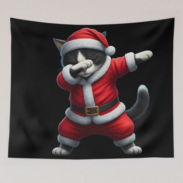 Item preview, Dabbing Santa Claus cat designed and sold by VaskarPaul.