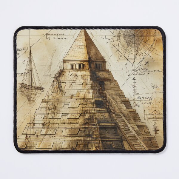 Item preview, Mysterious pyramids in architectural sketch style designed and sold by Piotrek0001.
