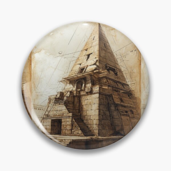 Artikelvorschau, Geheimnisvolle Pyramiden im Architektur-Skizzen-Stil entworfen und verkauft von Piotrek0001.