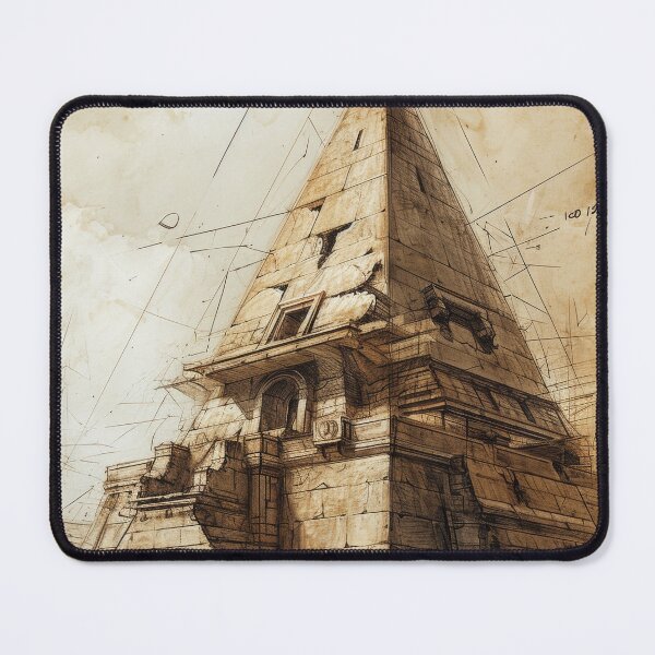 Item preview, Mysterious pyramids in architectural sketch style designed and sold by Piotrek0001.