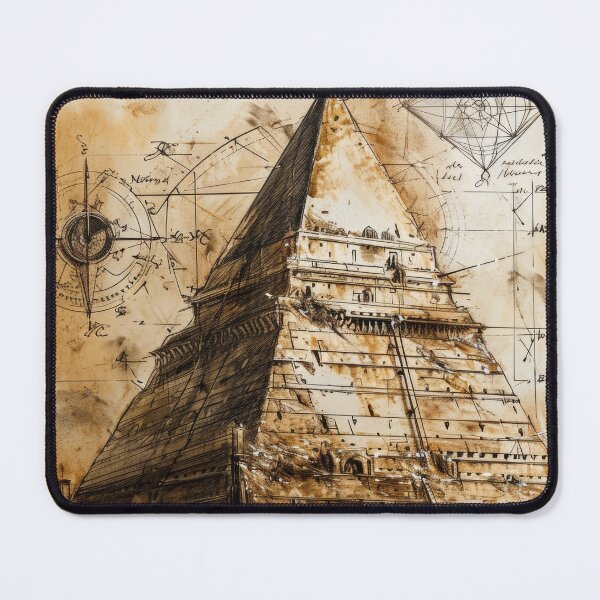 Item preview, Mysterious pyramids in architectural sketch style designed and sold by Piotrek0001.