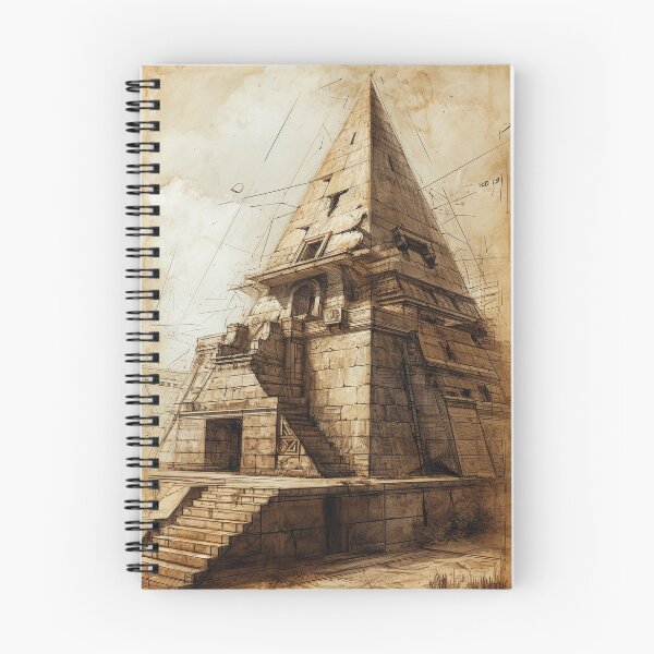 Item preview, Mysterious pyramids in architectural sketch style designed and sold by Piotrek0001.