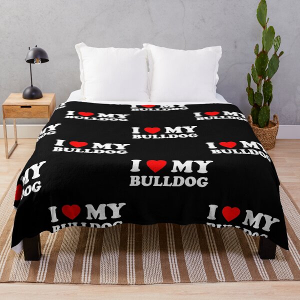 Item preview, I Love My Bulldog Heart Dog Gift designed and sold by Guarddogdrive.