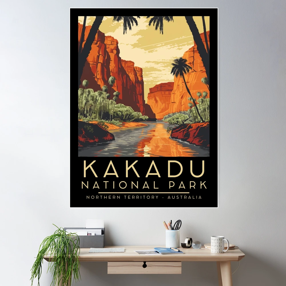 A Vintage Illustration of Kakadu National Park - Northern