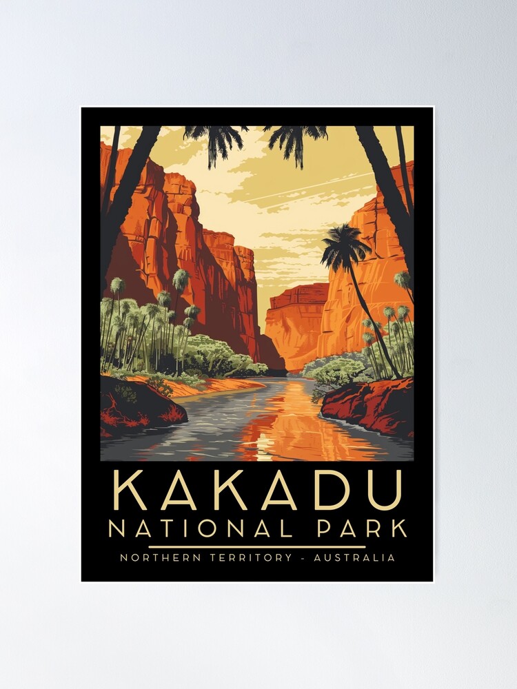 A Vintage Illustration of Kakadu National Park - Northern