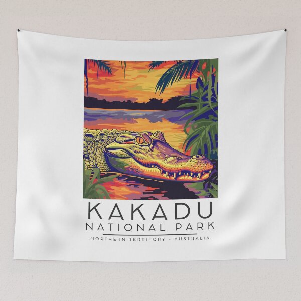 Artikelvorschau, Eine Vintage-Illustration des Kakadu-Nationalparks - Northern Territory - Australien entworfen und verkauft von GoodOldVintage.