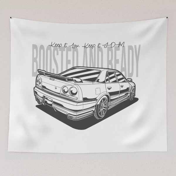 Item preview, JDM Nissan GTR 34 Line Art designed and sold by TrilogyMerch.