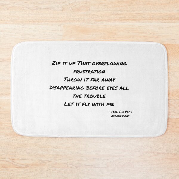 Item preview, Feel The Pop By Zerobaseone Lyrics designed and sold by ArtRaftPro.