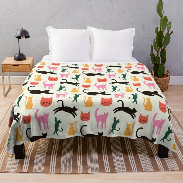 Item preview, Colorful Cats Silhouette Pattern designed and sold by Haley Schulz.