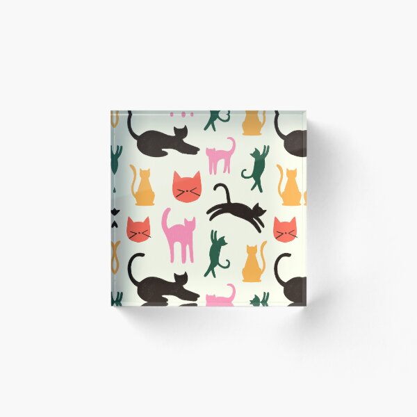 Item preview, Colorful Cats Silhouette Pattern designed and sold by Haley Schulz.