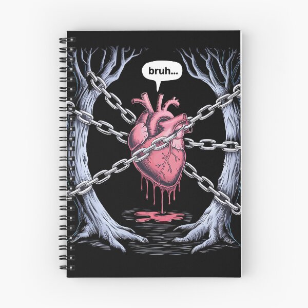 Item preview, Bruh... Broken Hearted: Edgy Halloween Heart Design designed and sold by FocusedPatterns.
