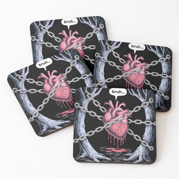 Item preview, Bruh... Broken Hearted: Edgy Halloween Heart Design designed and sold by FocusedPatterns.