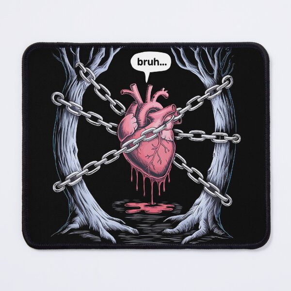 Item preview, Bruh... Broken Hearted: Edgy Halloween Heart Design designed and sold by FocusedPatterns.