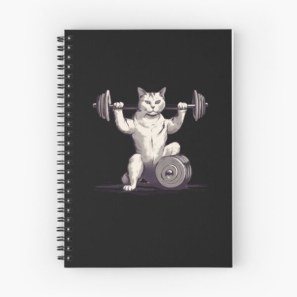 Item preview, Weightlifting determined cat! Crossfit workout sport fit gym cat animal funny designed and sold by JustAPhaser.