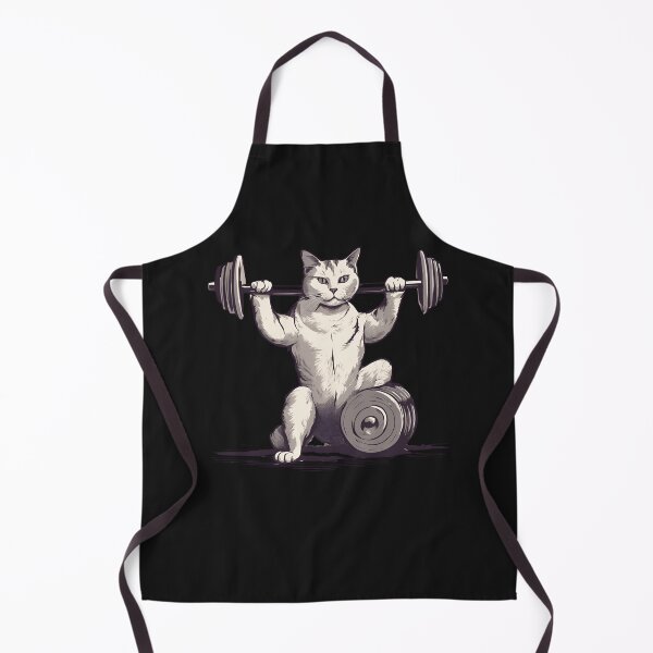 Item preview, Weightlifting determined cat! Crossfit workout sport fit gym cat animal funny designed and sold by JustAPhaser.