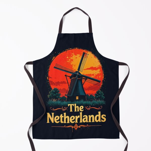 Item preview, The Netherlands Retro Windmill Design designed and sold by TheArtOfPat.