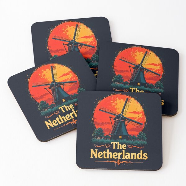 Item preview, The Netherlands Retro Windmill Design designed and sold by TheArtOfPat.