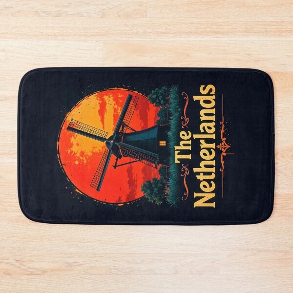 Item preview, The Netherlands Retro Windmill Design designed and sold by TheArtOfPat.