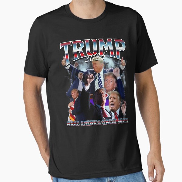 Vista previa del artículo con la obra «Trump 2024 hará que Estados Unidos vuelva a ser grande », diseñado y vendido por MoaniArt.