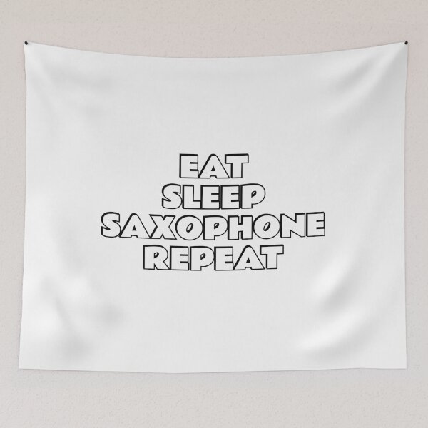 Item preview, Eat Sleep Trombone Repeat tenor saxophone, designed and sold by Inspirationmotivation.