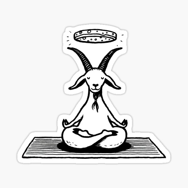 Item preview, Zen Goat in Meditation designed and sold by Sketchyvibes.