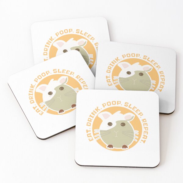 Item preview, Eat. Drink. Poop. Sleep. Repeat. funny guinea pig art designed and sold by 137Lanternes.