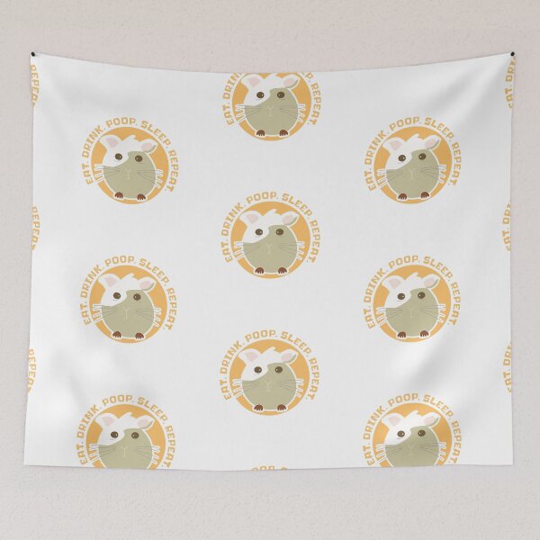 Item preview, Eat. Drink. Poop. Sleep. Repeat. funny guinea pig art designed and sold by 137Lanternes.
