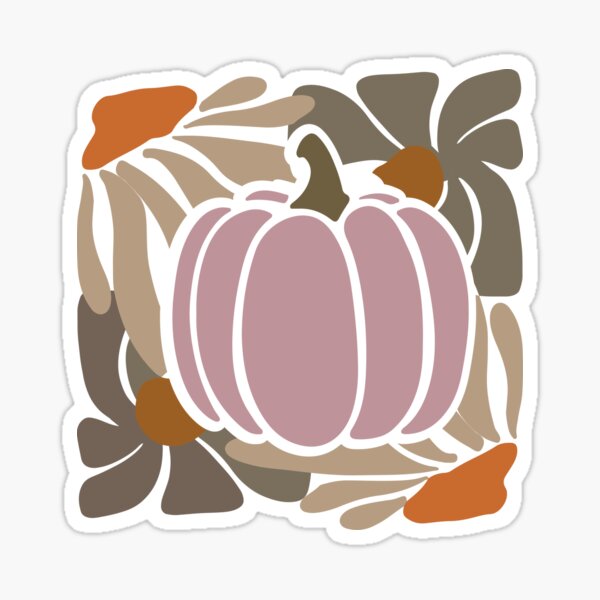 Item preview, Pumpkin boho abstract floral  designed and sold by parasta.