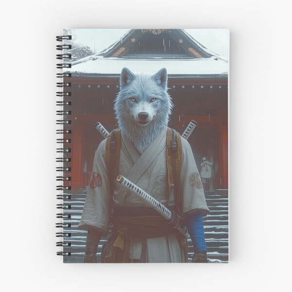 Item preview, Samurai Wolf in Winter designed and sold by landletsy.