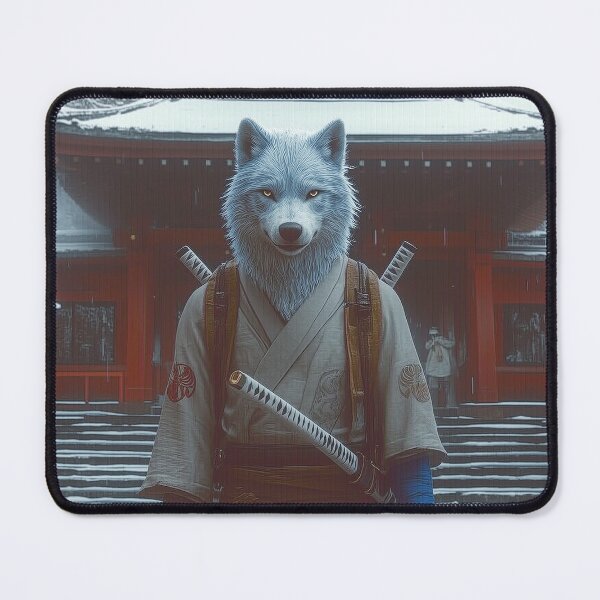 Item preview, Samurai Wolf in Winter designed and sold by landletsy.
