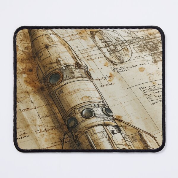Item preview, Retro-futuristic technical drawings of steampunk space rockets designed and sold by Piotrek0001.
