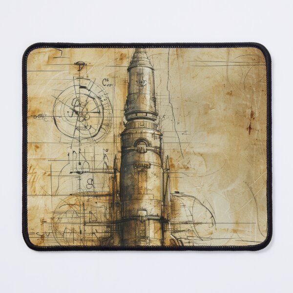 Item preview, Retro-futuristic technical drawings of steampunk space rockets designed and sold by Piotrek0001.