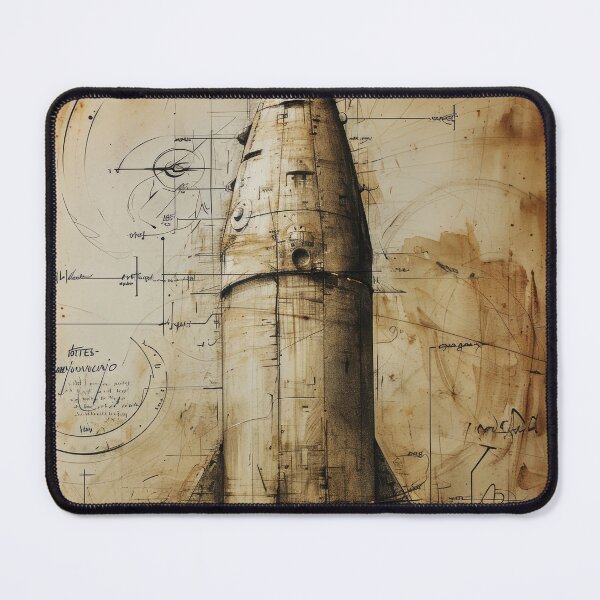 Item preview, Retro-futuristic technical drawings of steampunk space rockets designed and sold by Piotrek0001.