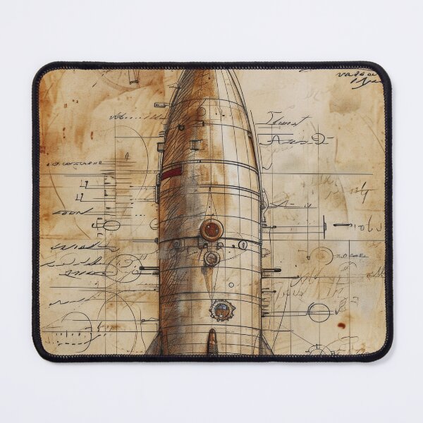 Item preview, Retro-futuristic technical drawings of steampunk space rockets designed and sold by Piotrek0001.