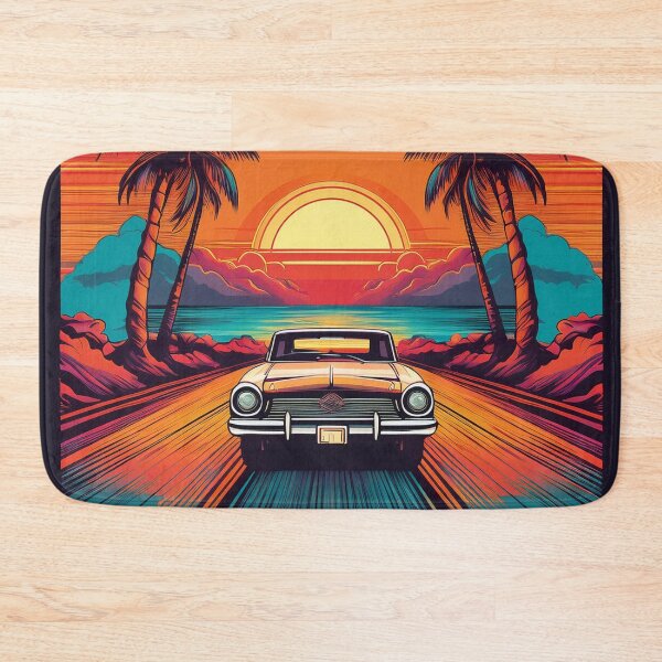 Item preview, Retro Car Sunset Drive Art designed and sold by RaiyaTees.