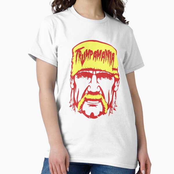 Vista previa del artículo con la obra «Camiseta Trumpamania estilo Blvckstyle, Trumpmania Hulk Hogan, presidente 2024, patriota republicano MAGA unisex», diseñado y vendido por BooooooooStore.