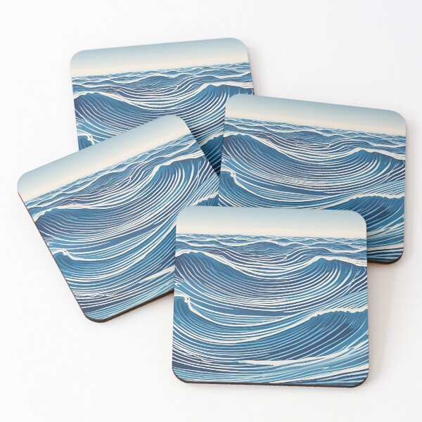 Item preview, Serene Ocean Wave Blue Pattern designed and sold by Have Mercy.