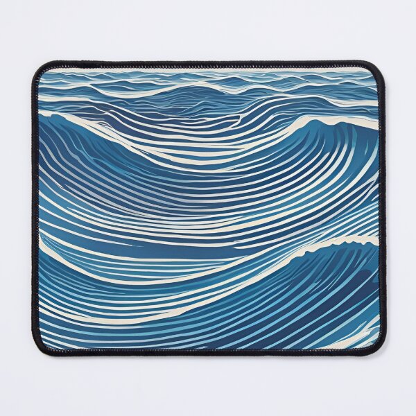 Item preview, Serene Ocean Wave Blue Pattern designed and sold by Have Mercy.