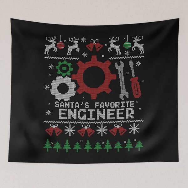 Item preview, Santa's Favorite Engineer Ugly Christmas designed and sold by Nerd Shizzle.