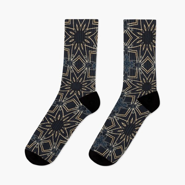 Item preview, Navy Blue And Gold Abstract Star Patterns designed and sold by violet-hope.