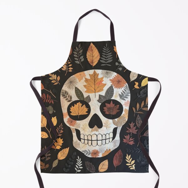 Item preview, Autumn Skull with Leaves designed and sold by landletsy.