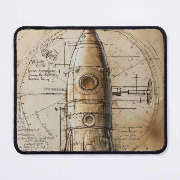 Item preview, Retro-futuristic technical drawings of steampunk space rockets designed and sold by Piotrek0001.