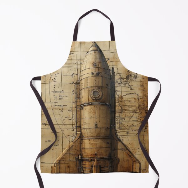 Item preview, Retro-futuristic technical drawings of steampunk space rockets designed and sold by Piotrek0001.