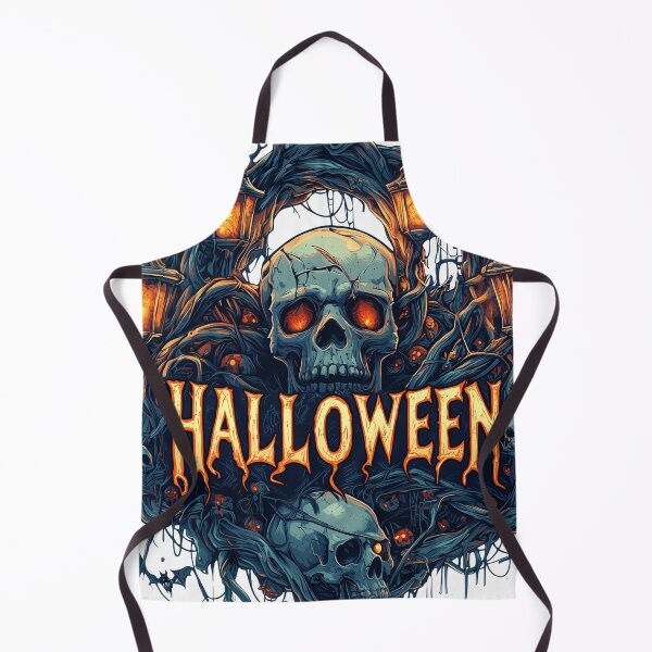 Item preview, Gothic style Halloween design featuring skull, lanterns, and bats designed and sold by put1mali19.
