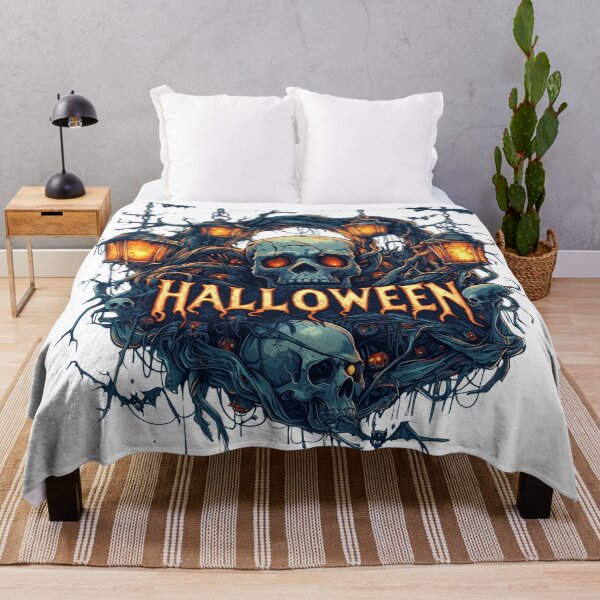 Item preview, Gothic style Halloween design featuring skull, lanterns, and bats designed and sold by put1mali19.