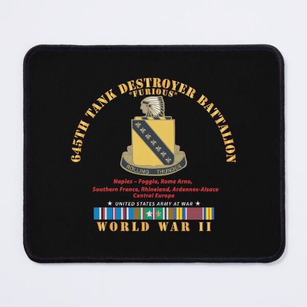 Item preview, 645th Tank Battalion - Furious - Rolling Thunder - w DUI WWII EU SVC designed and sold by Military Insignia Products.
