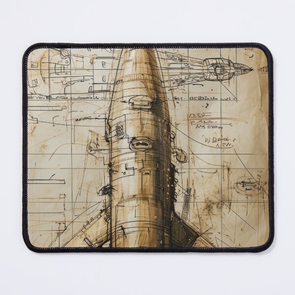 Item preview, Retro-futuristic technical drawings of steampunk space rockets designed and sold by Piotrek0001.