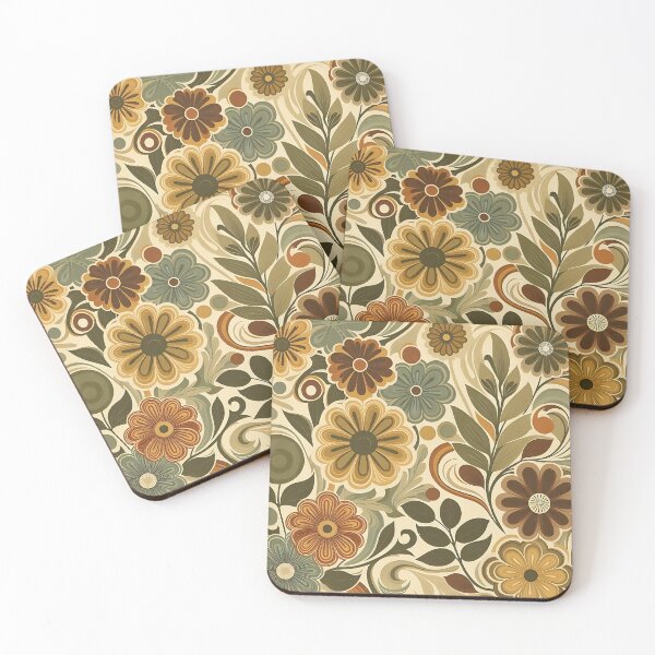 Item preview, Retro Floral Pattern Design designed and sold by JavisSRDesign.