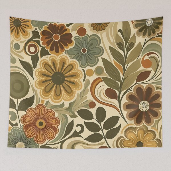 Item preview, Retro Floral Pattern Design designed and sold by JavisSRDesign.